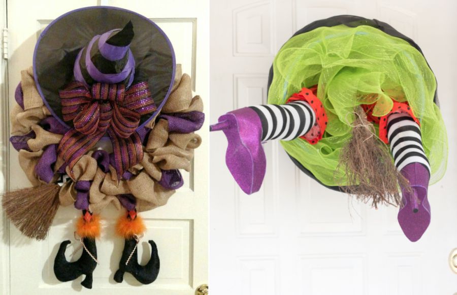 10 Best Witch Wreaths for Witch Themed Halloween Decoration
